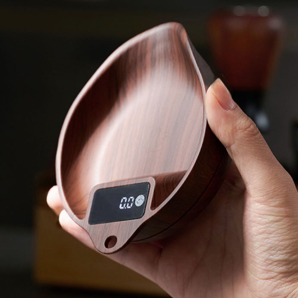 Coffee Tea Bean Leaf - Báscula Digital LED para Condimentos y