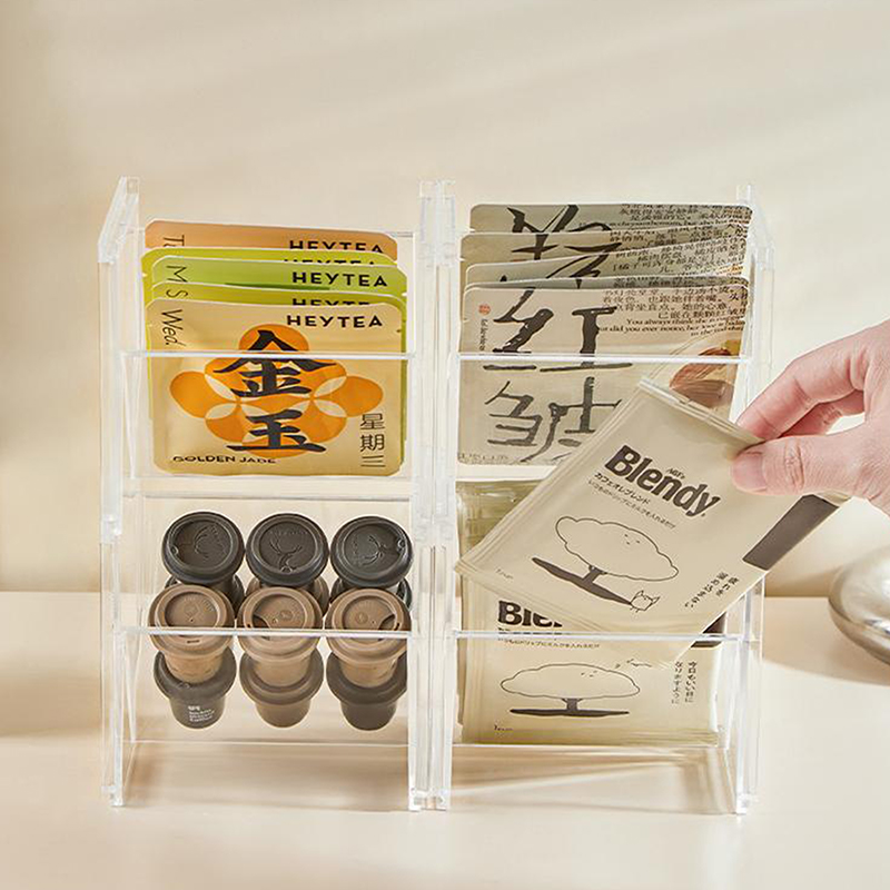 Coffee Tea Creamer - Organizador vertical apilable para bolsitas de