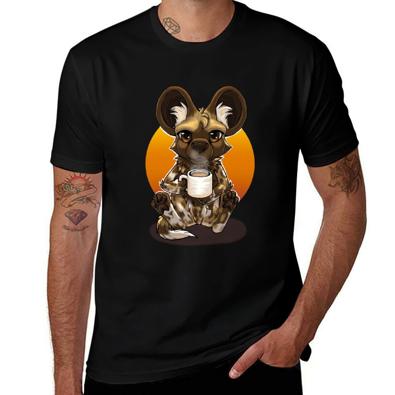 Coffee Tea Knits - Camiseta African Wild Dog Tea or
