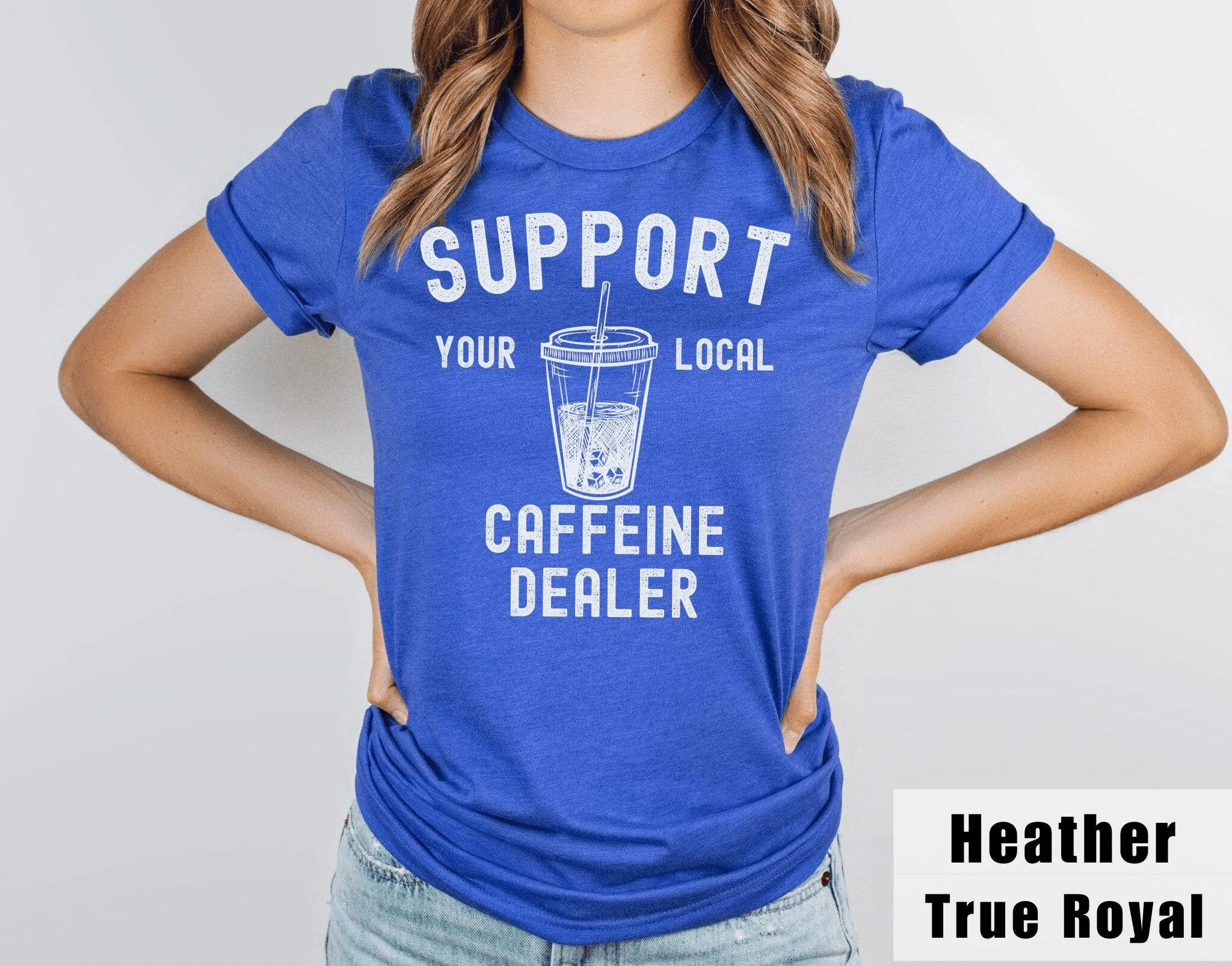 Coffee Tea Knits - Camiseta de café helado: Apoya tu