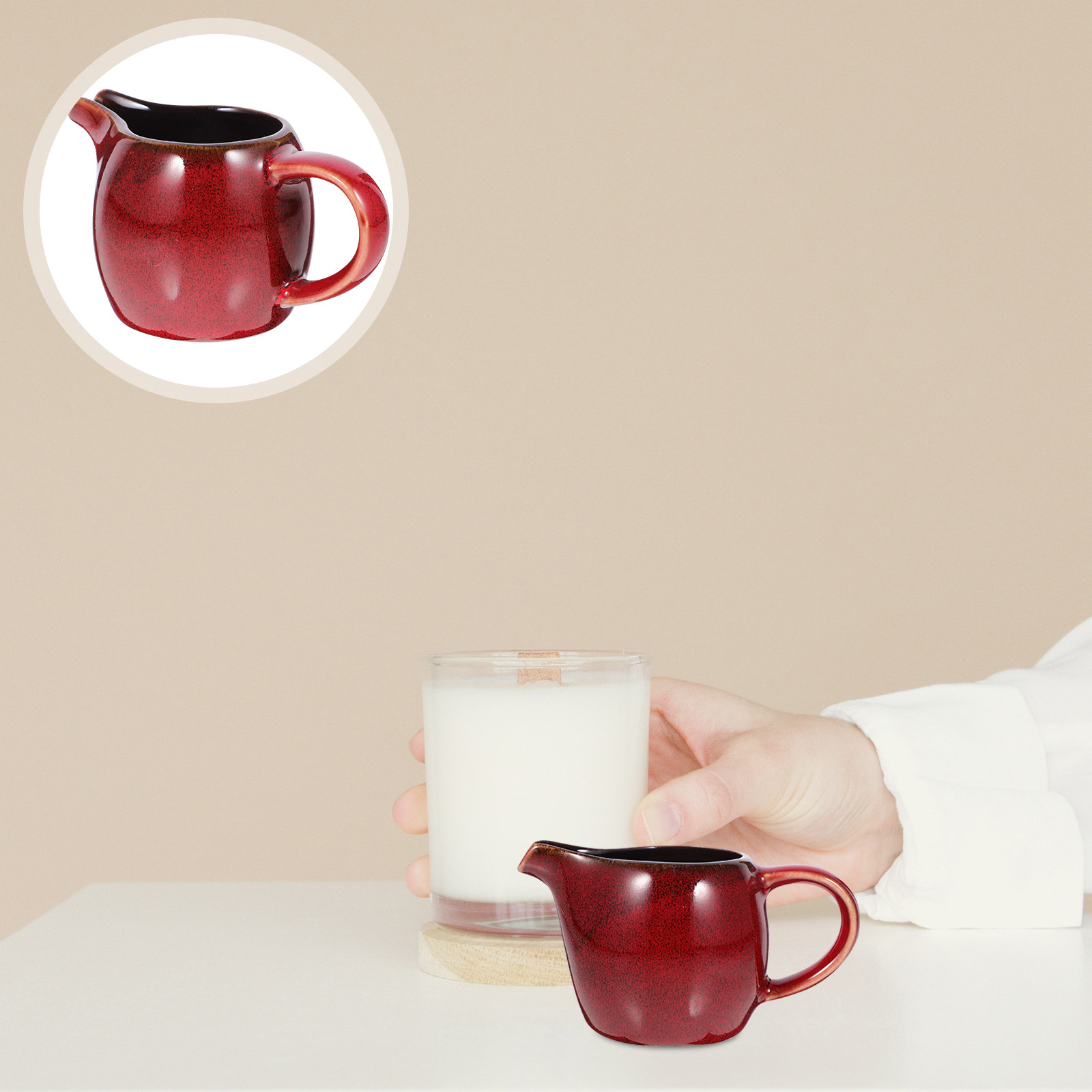 Coffee Tea Creamer - Jarra de Cerámica para Crema, Diseño