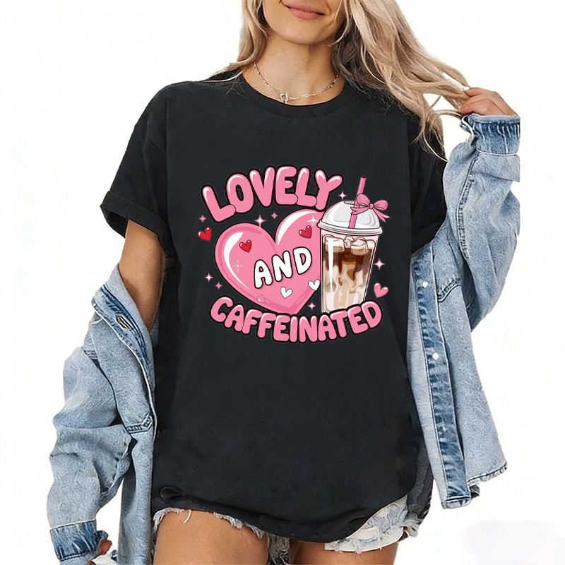 Coffee Tea Knits - Camiseta Divertida con Estampado de Café,