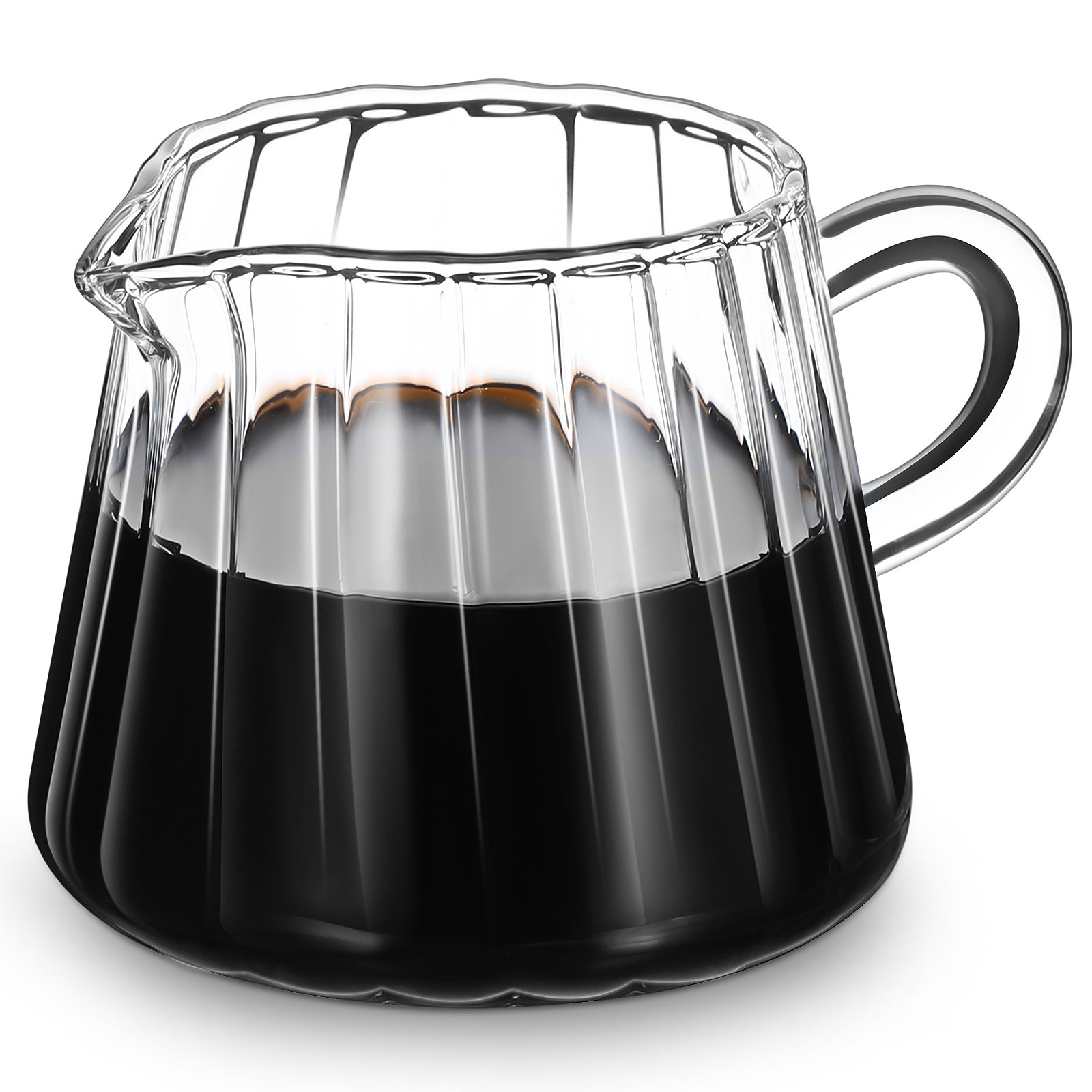 Coffee Tea Creamer - Jarra de Vidrio para Crema, Resistente,