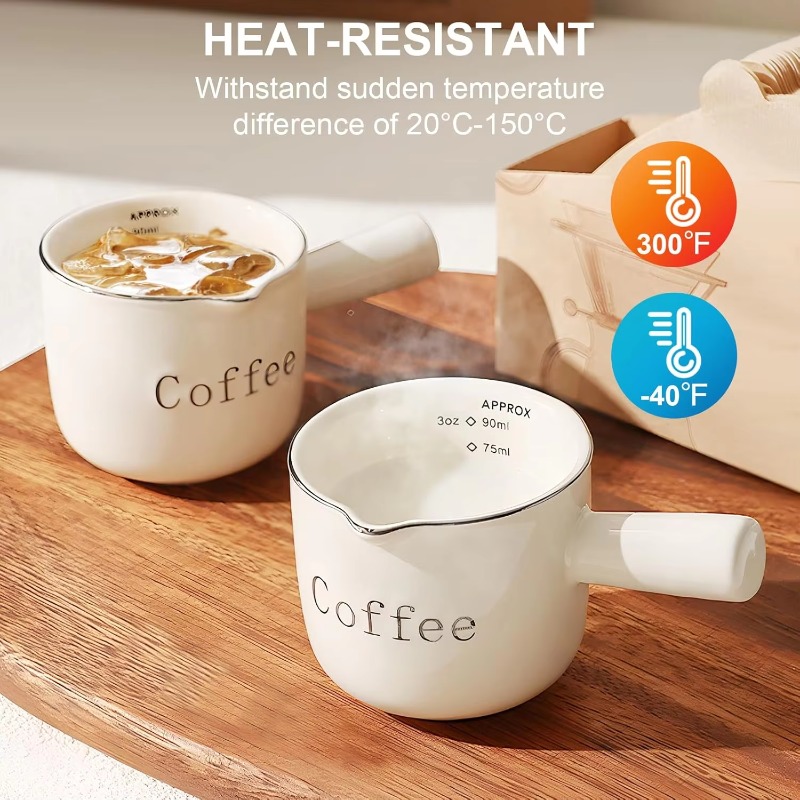 Coffee Tea Espresso - Mini taza de café de cerámica