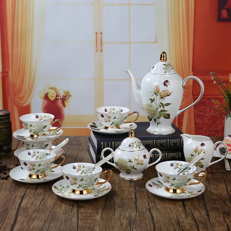 Coffee Tea Creamer - Juego de café de porcelana británica
