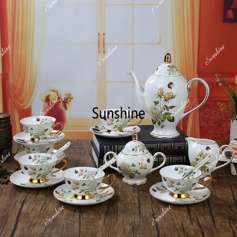 Coffee Tea Creamer - Juego de café de porcelana británica