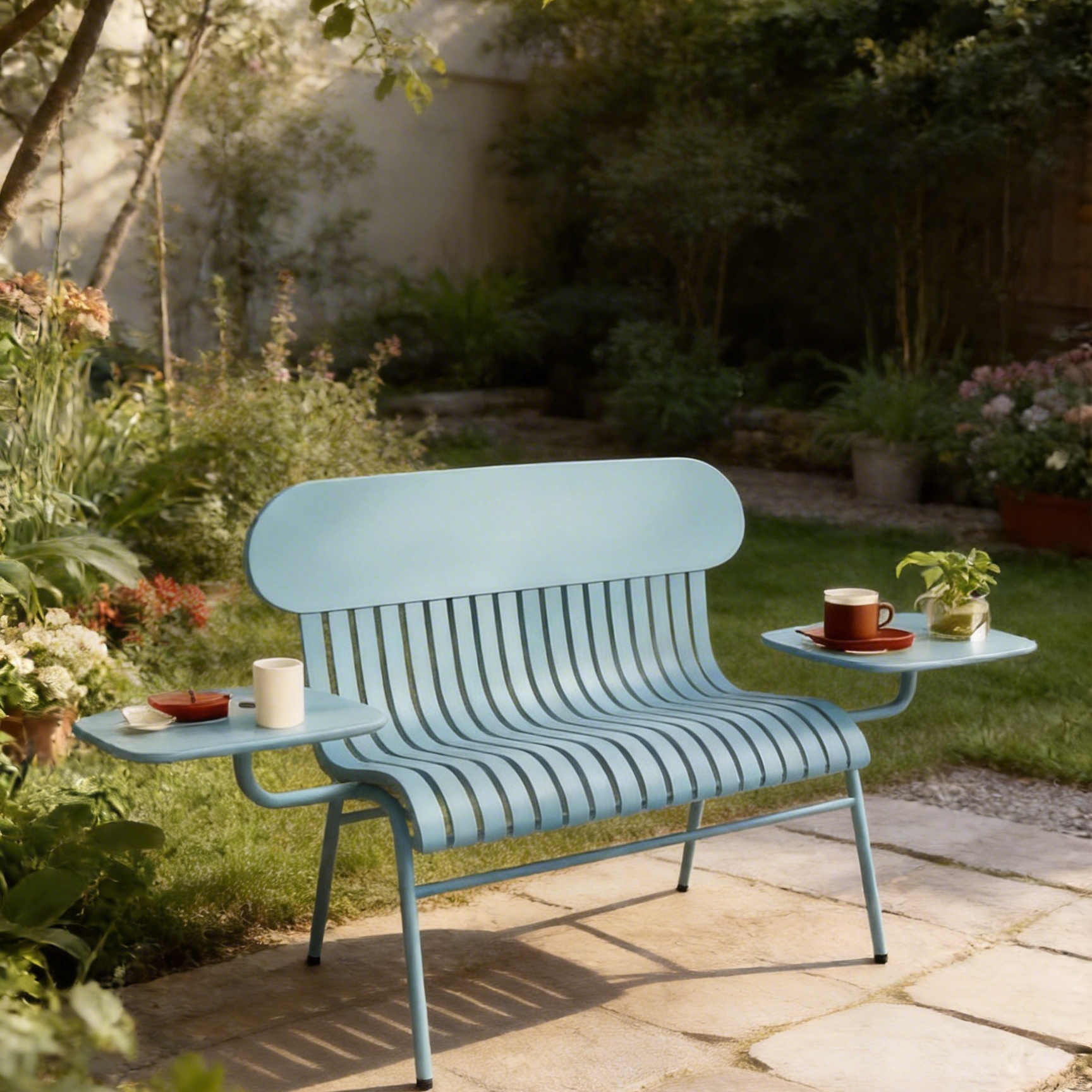 Coffee Tea Garden - Silla Doble para Exteriores HYS, para