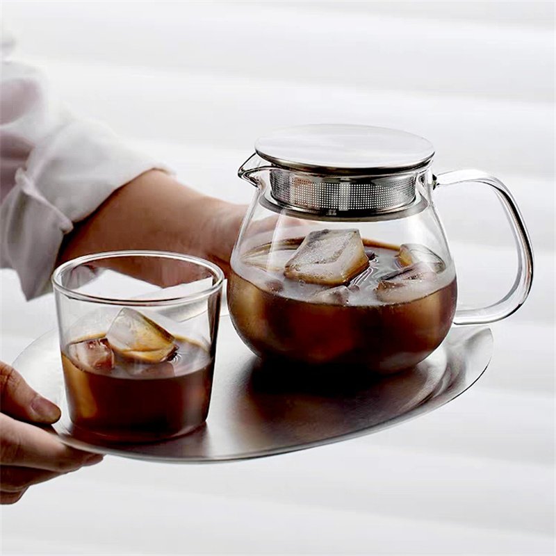 Coffee Tea Replacement - Tetera japonesa de vidrio transparente con
