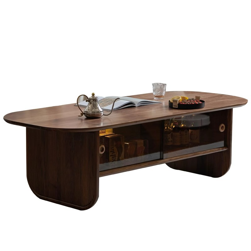 Mesa de centro de madera maciz - Coffee And Tea-Za reseña y precio