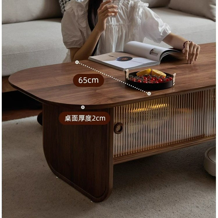 Mesa de centro de madera maciz - Coffee And Tea-Za reseña y precio