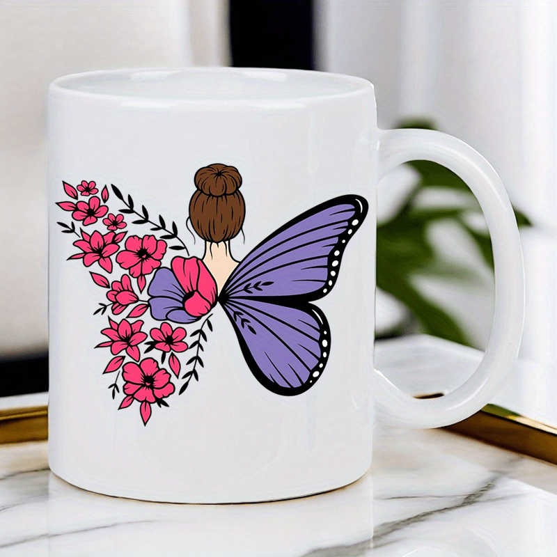 Taza blanca de cerámica con ma - Morning Tea Coffee reseña y precio