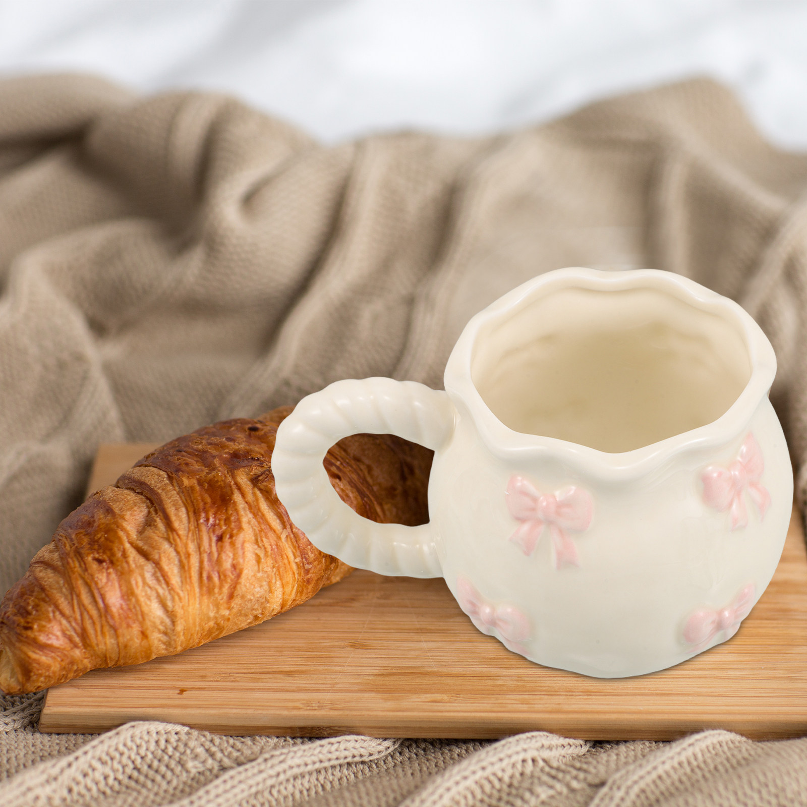 Taza de Cerámica con Lazo 3D Ú - Morning Tea Coffee reseña y precio