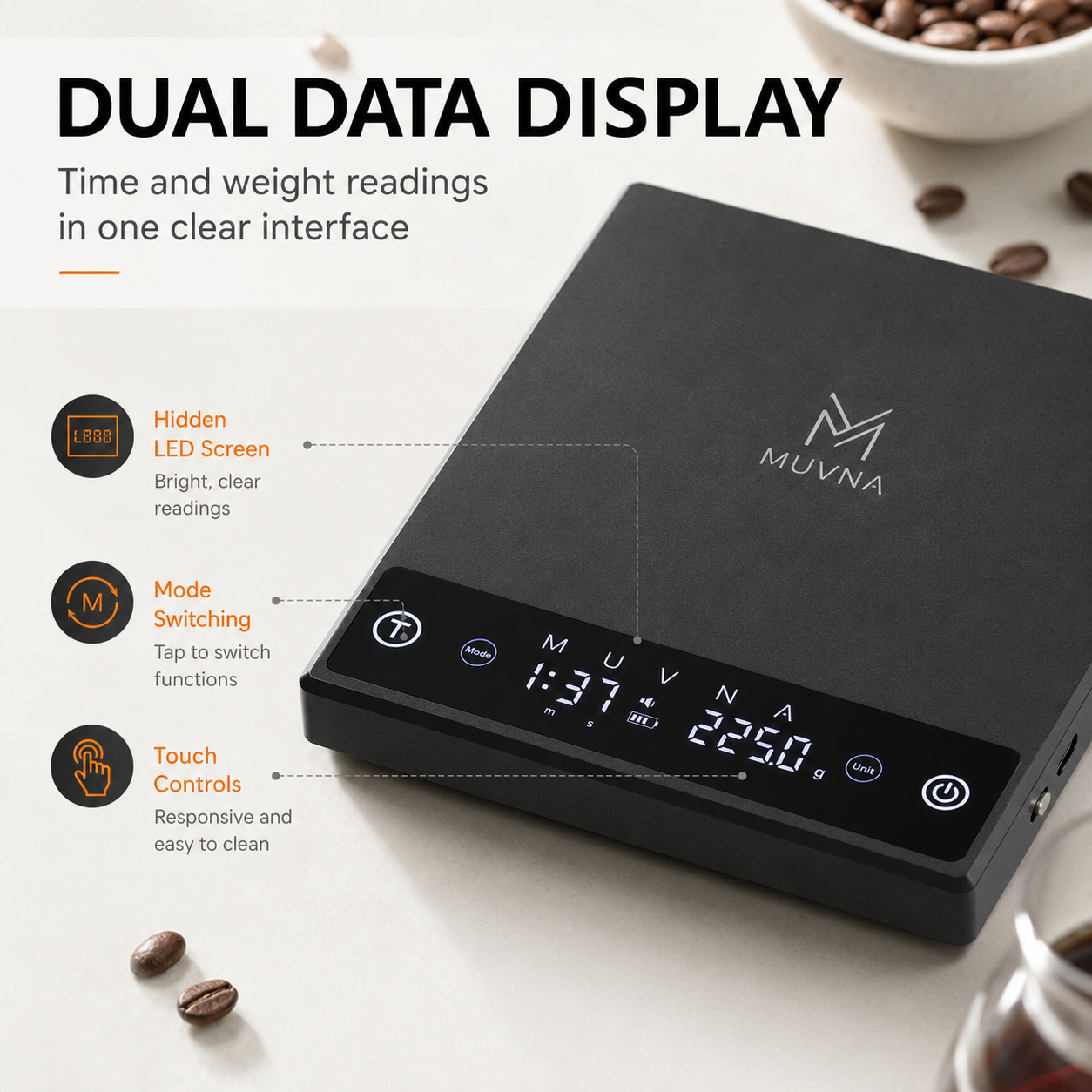 Báscula de Café MUVNA, Báscula - Coffee Bean Scale reseña y precio