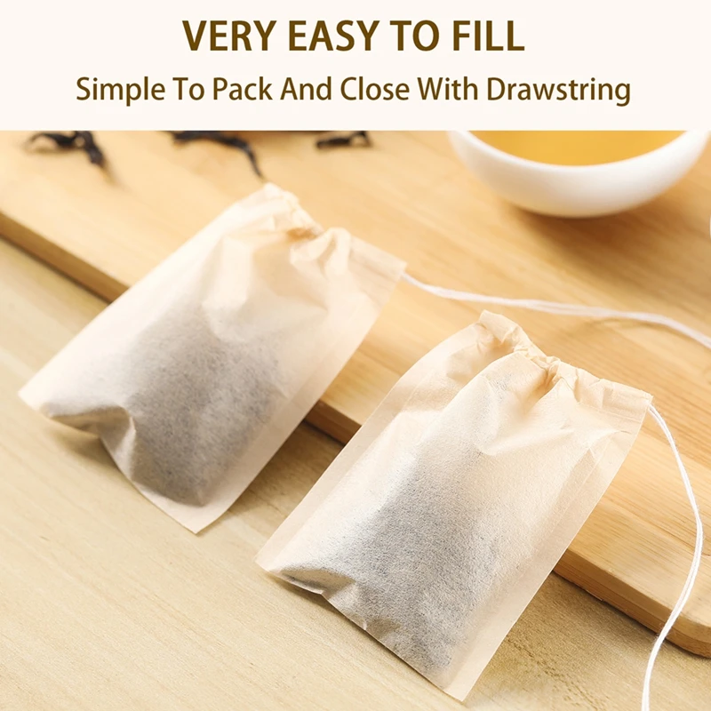 100 Uds bolsitas de té con fil - Coffee Tea Bean Leaf reseña y precio