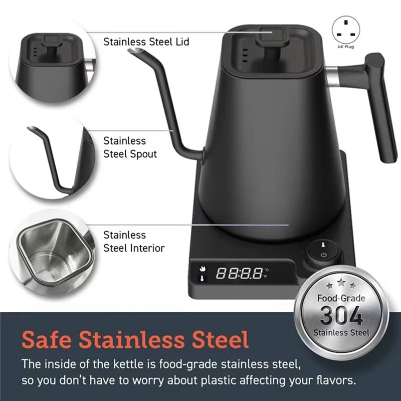 Hervidor eléctrico Gooseneck c - Coffee Tea Uk reseña y precio