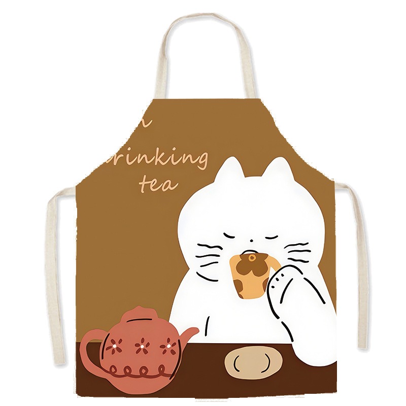 Delantal con estampado de gato - Coffee Tea Knits reseña y precio