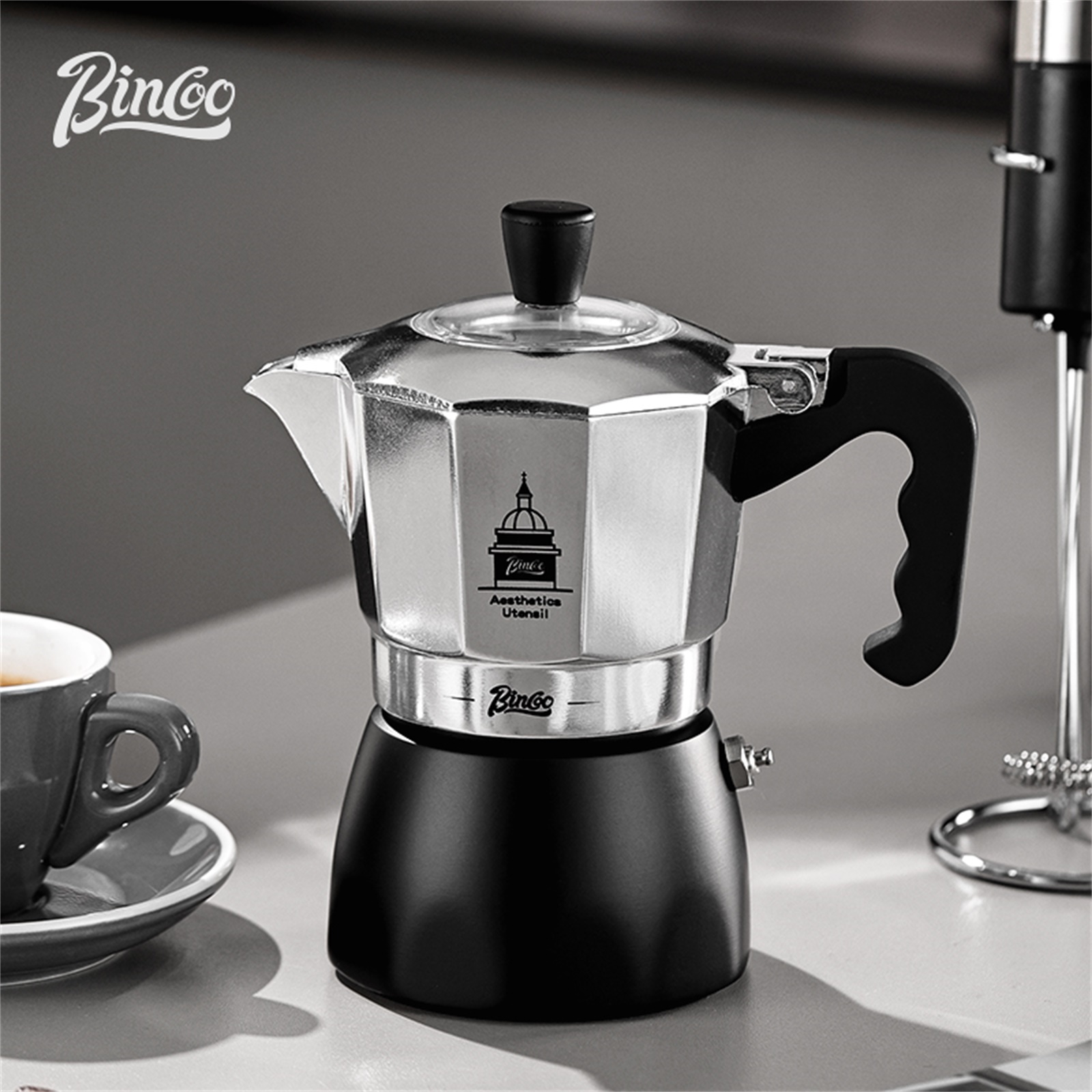 BINCOO Olla Moka de doble válv - Coffee Tea Espresso reseña y precio