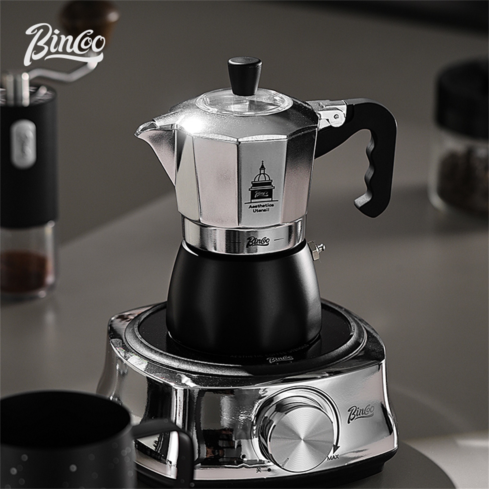 BINCOO Olla Moka de doble válv - Coffee Tea Espresso reseña y precio