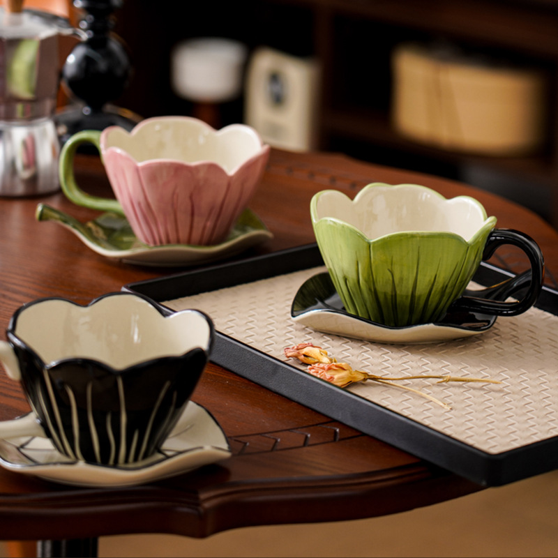 Juego de platos y tazas de caf - Coffee Tea Leaf reseña y precio
