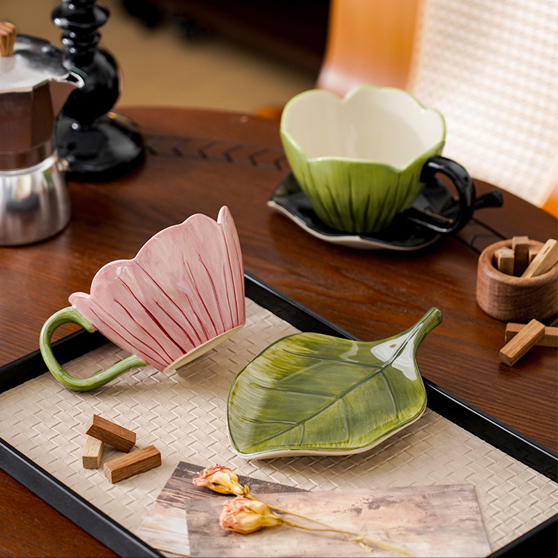 Juego de platos y tazas de caf - Coffee Tea Leaf reseña y precio