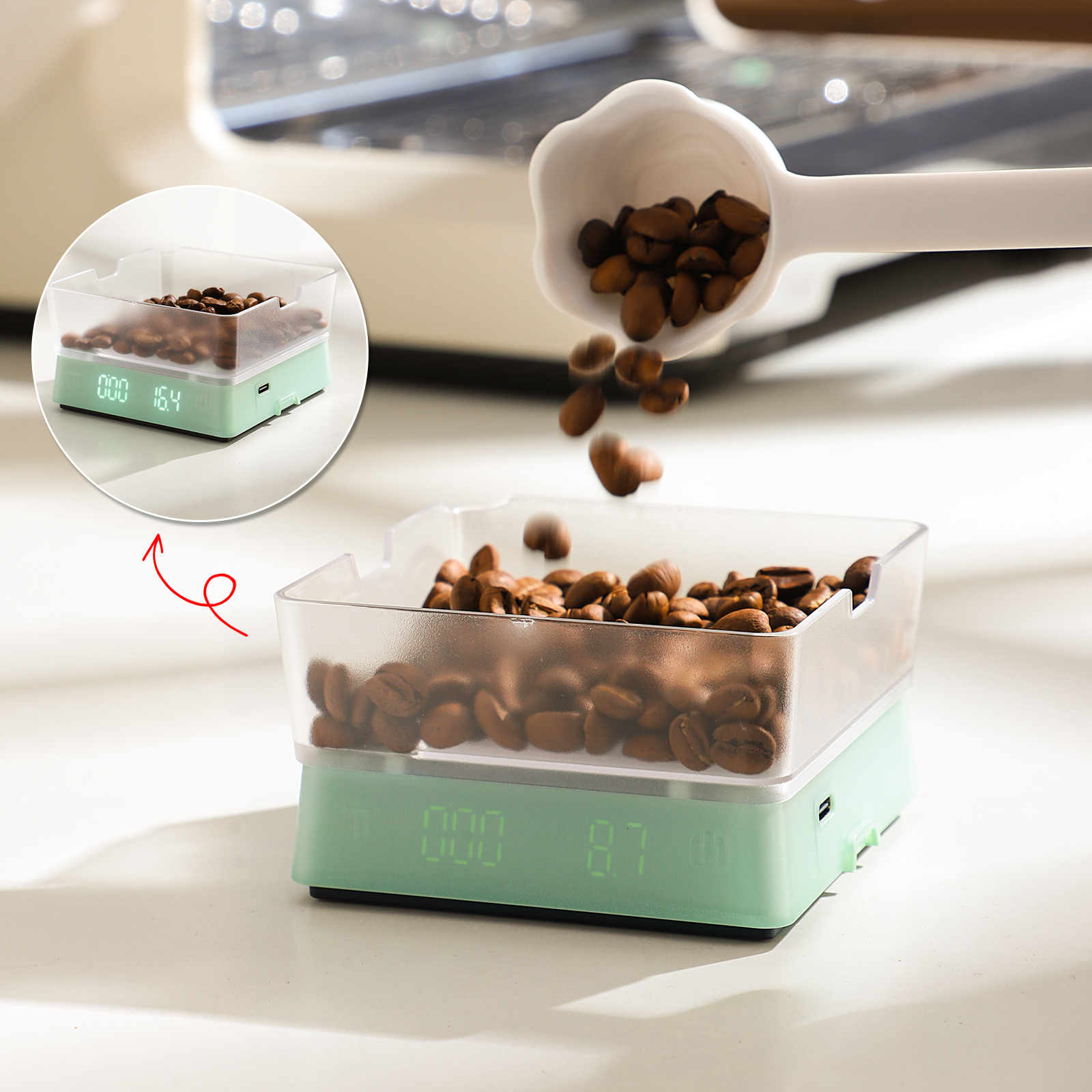 Bincoo báscula de café electró - Coffee Bean Scale reseña y precio