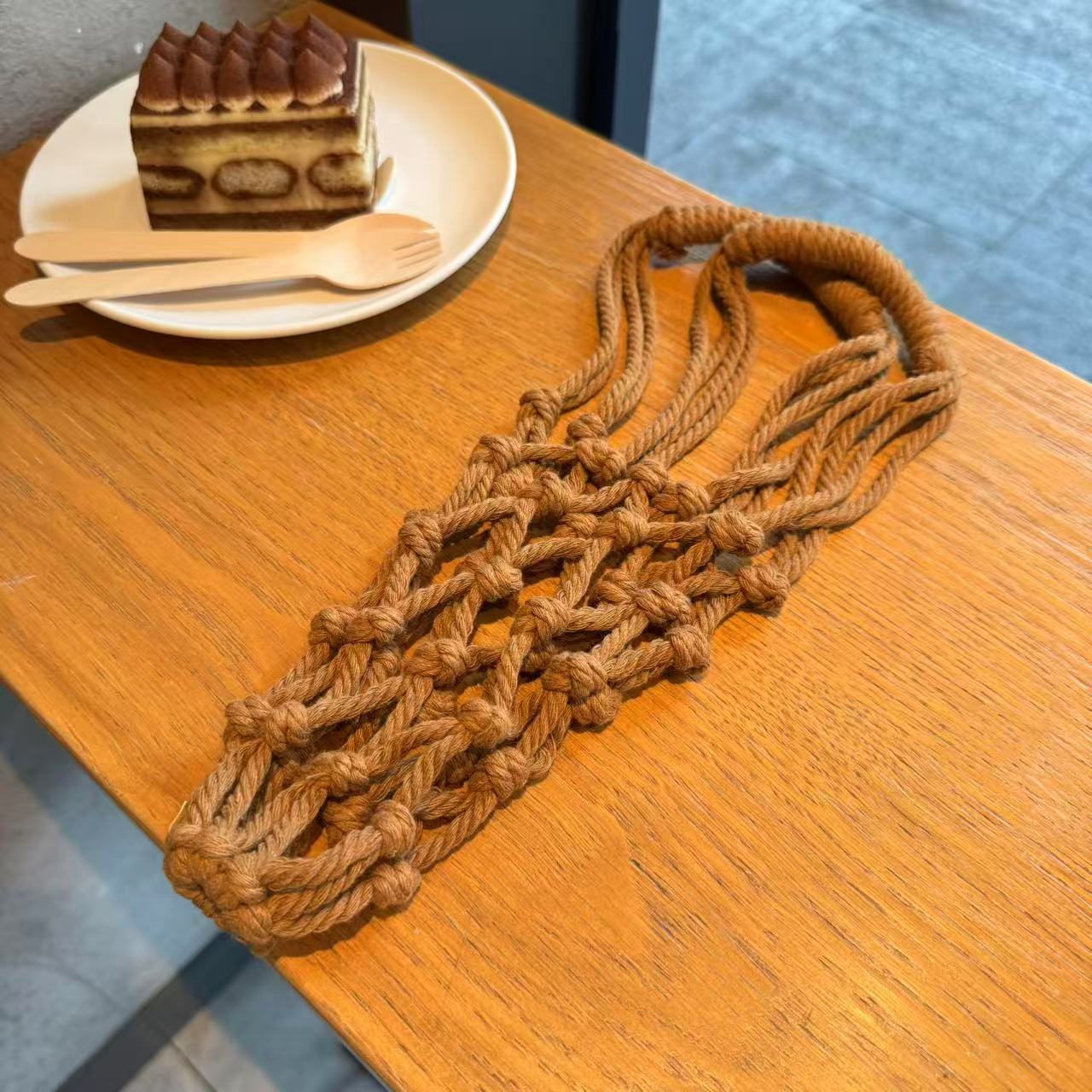 2 Bolsas Portavasos de Macramé - Coffee Tea Knits reseña y precio