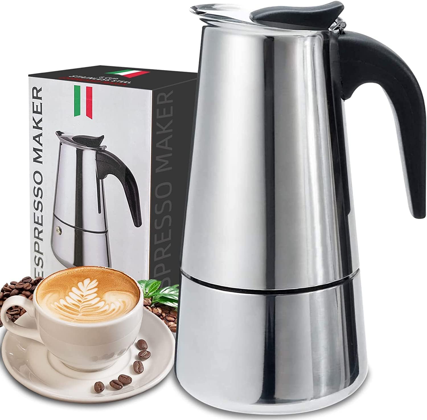 4/6/9 tazas Moka Pot Caffe Taz - Coffee Tea Espresso reseña y precio