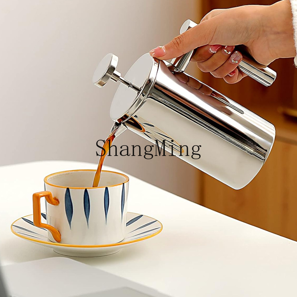 Cafetera francesa de acero ino - Coffee Tea Brew reseña y precio