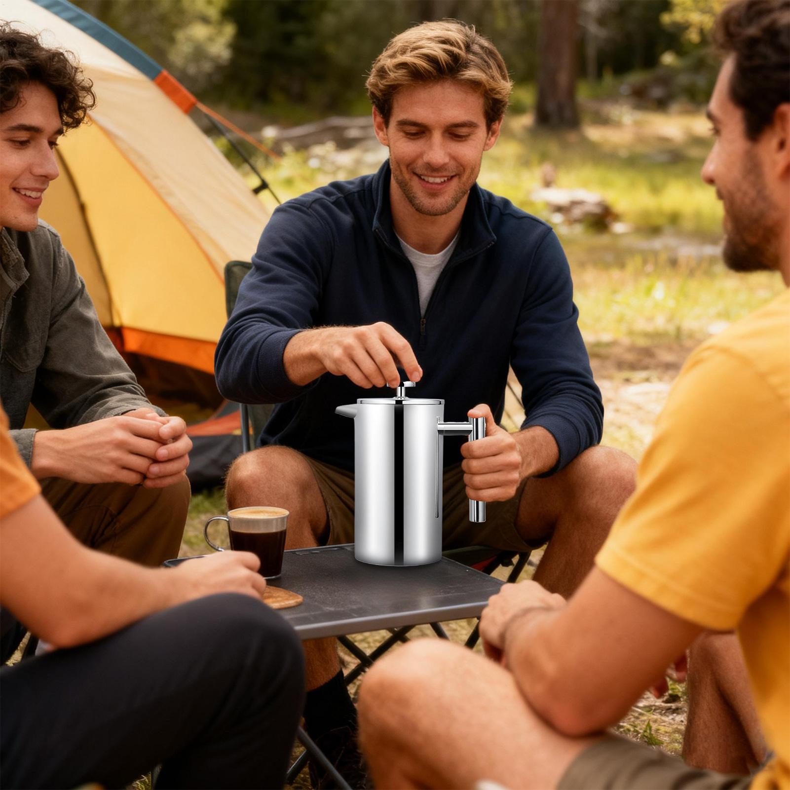 Cafetera con prensa, agarre an - Coffee Tea Brew reseña y precio