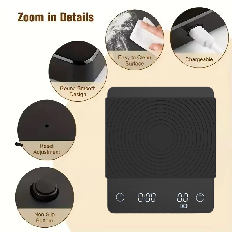 Báscula de Café Black Mirror P - Coffee Bean Scale reseña y precio