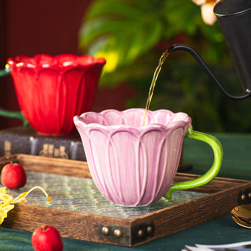 Juego de tazas de cerámica flo - Morning Tea Coffee reseña y precio