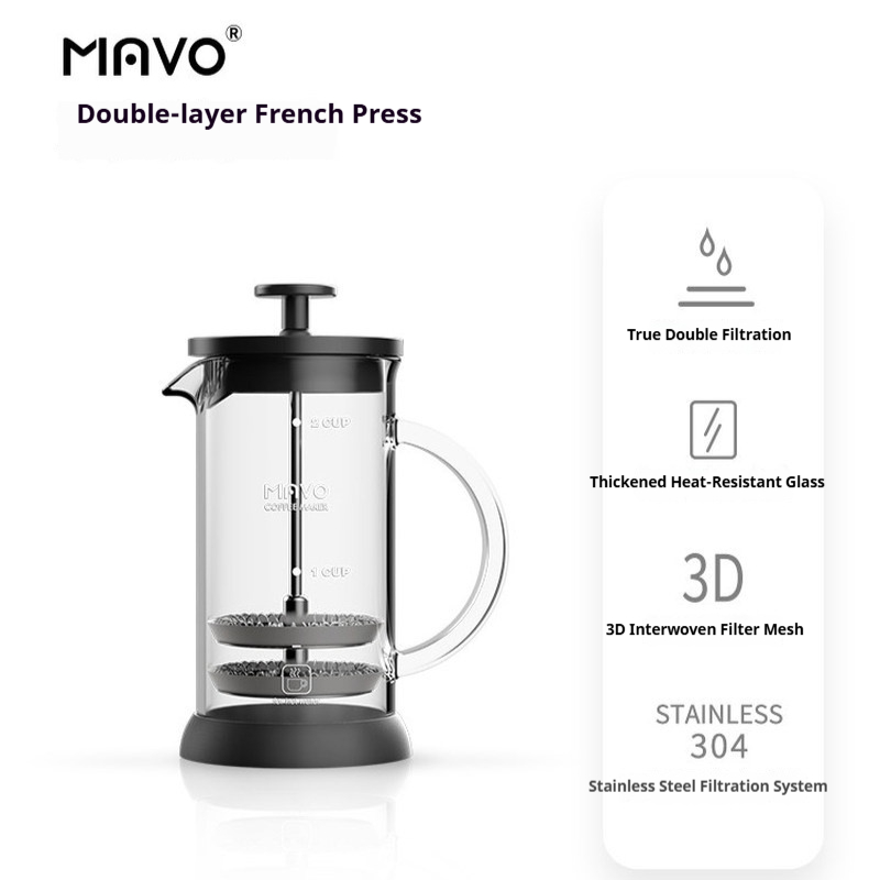 Cafetera francesa MAVO con fil - Coffee Tea Brew reseña y precio