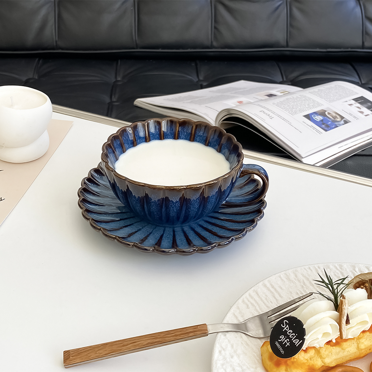 1 Juego de tazas y platillos d - Coffee Tea Garden reseña y precio