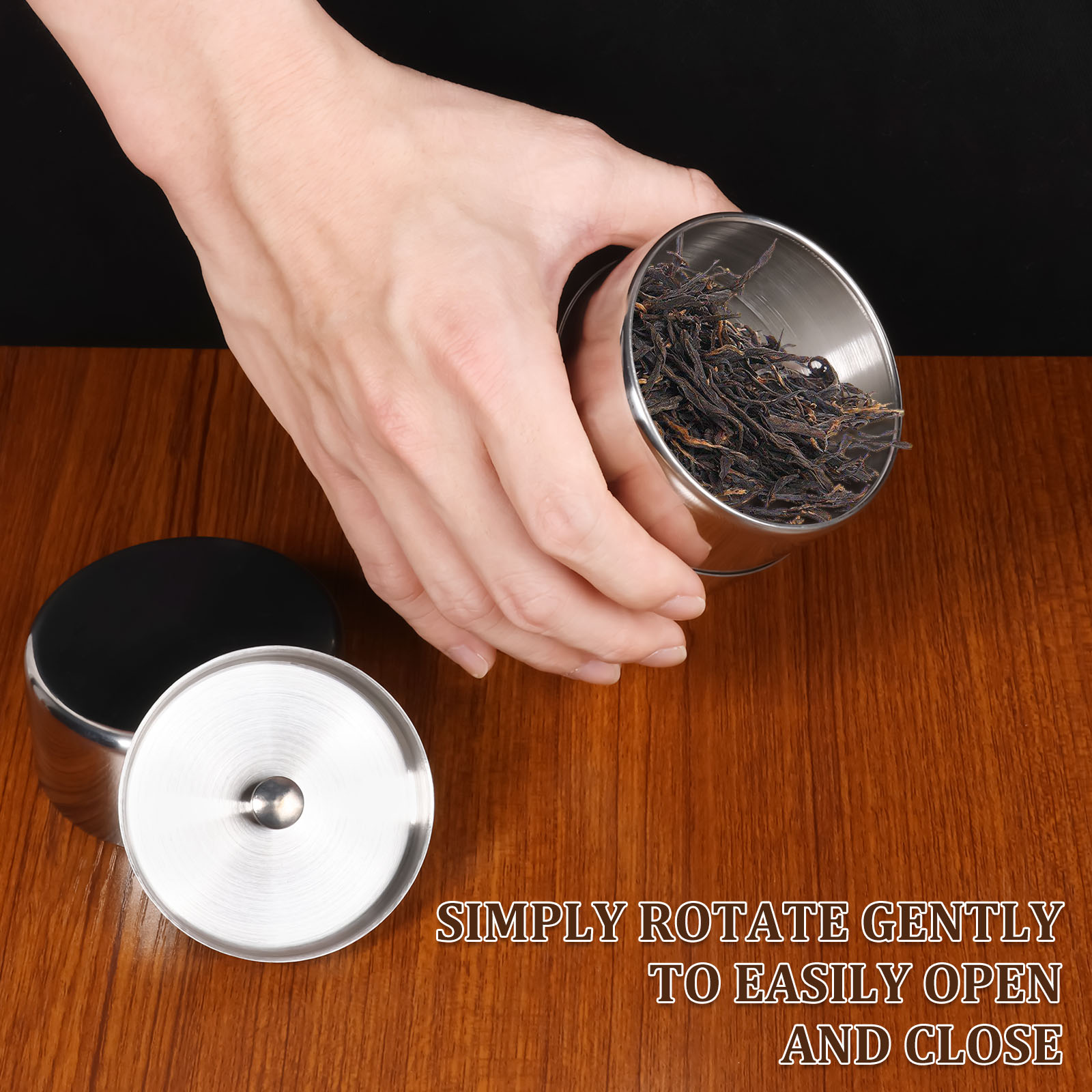 Latas de hojas de té de acero  - Coffee Tea Bean Leaf reseña y precio