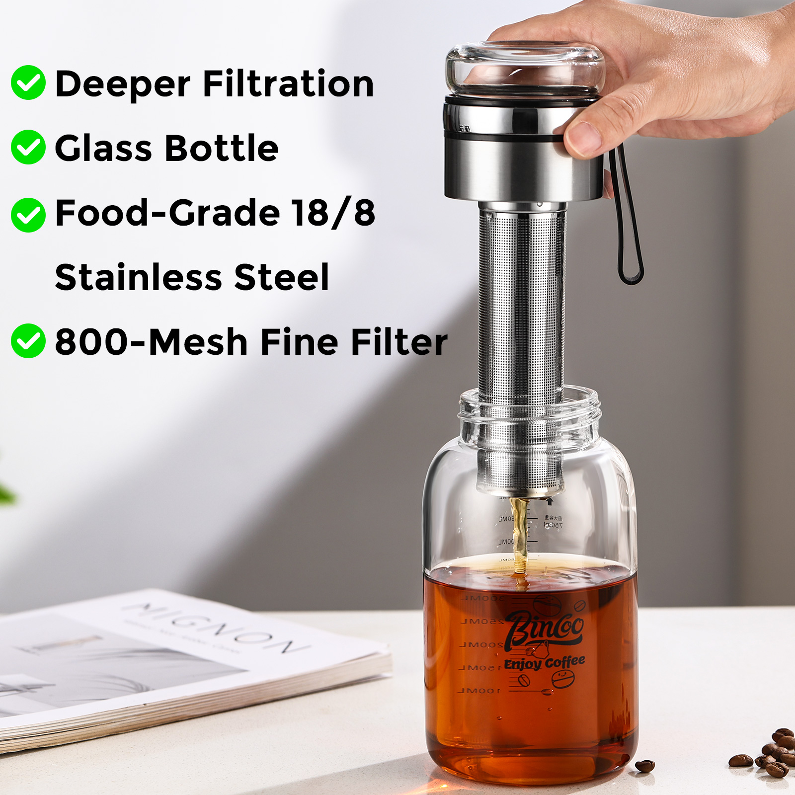 Cafetera de Goteo Frío Bincoo, - Coffee Tea Brew reseña y precio