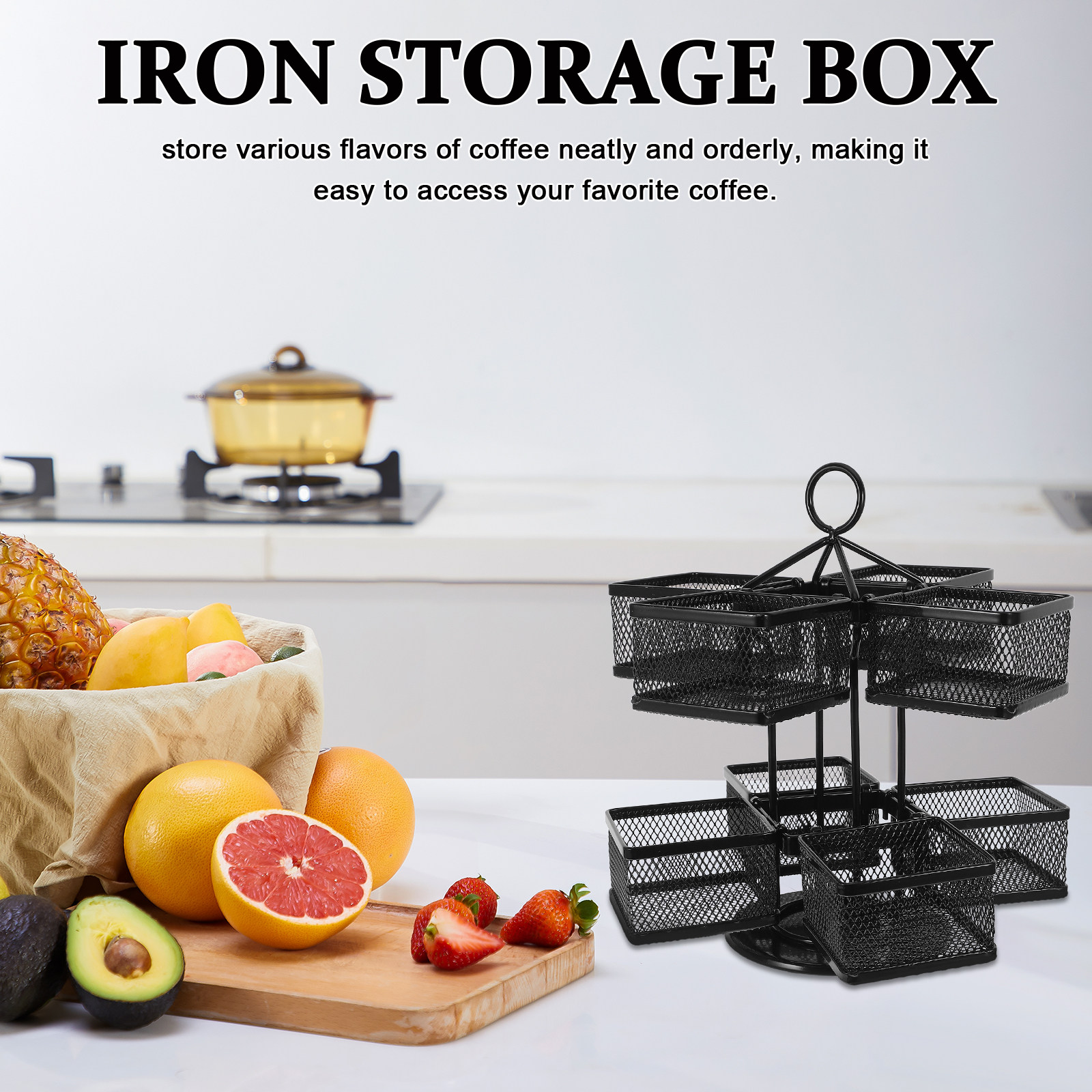 Caja Organizadora Giratoria de - Coffee Tea Creamer reseña y precio