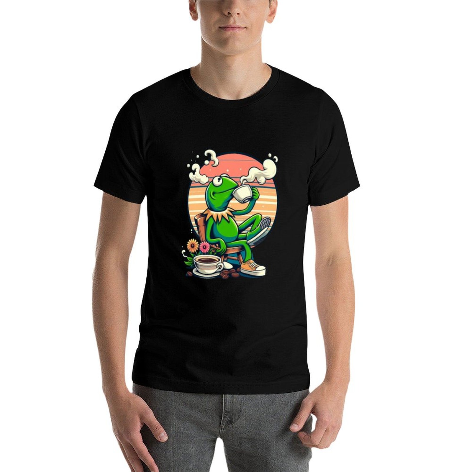Gif de Kermit bebiendo té. Div - Coffee Tea Knits reseña y precio